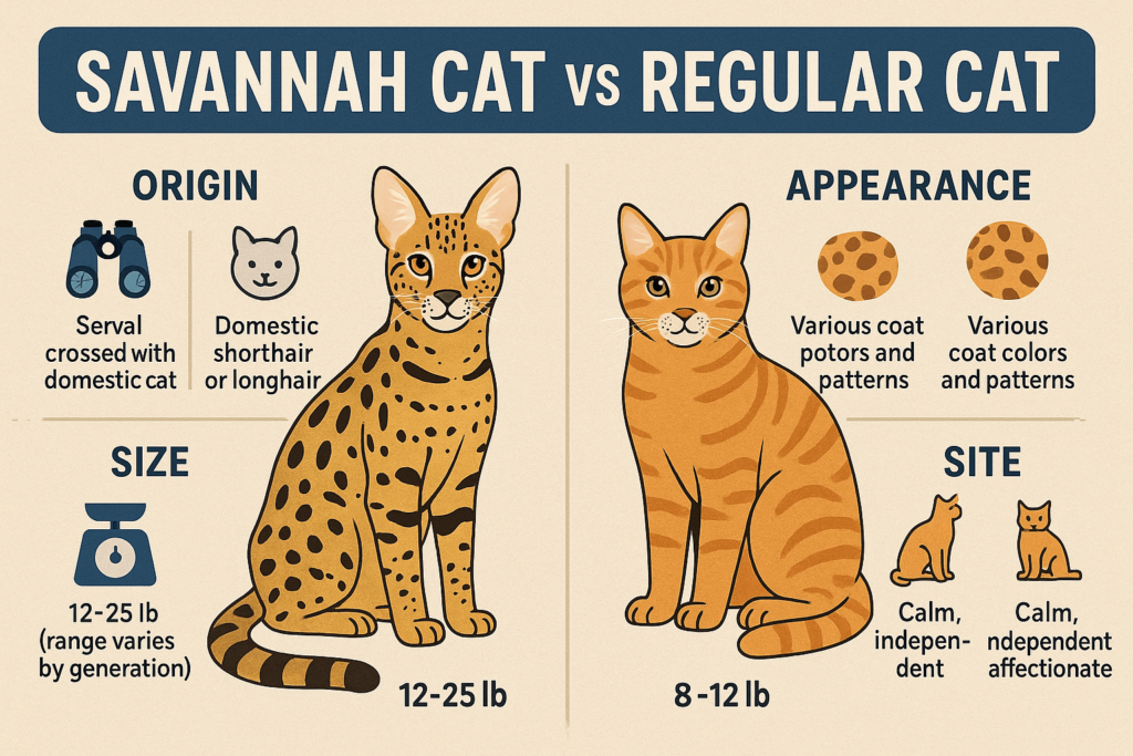 Savannah Cat vs Regular Cat: Best 7 Expert Tips!