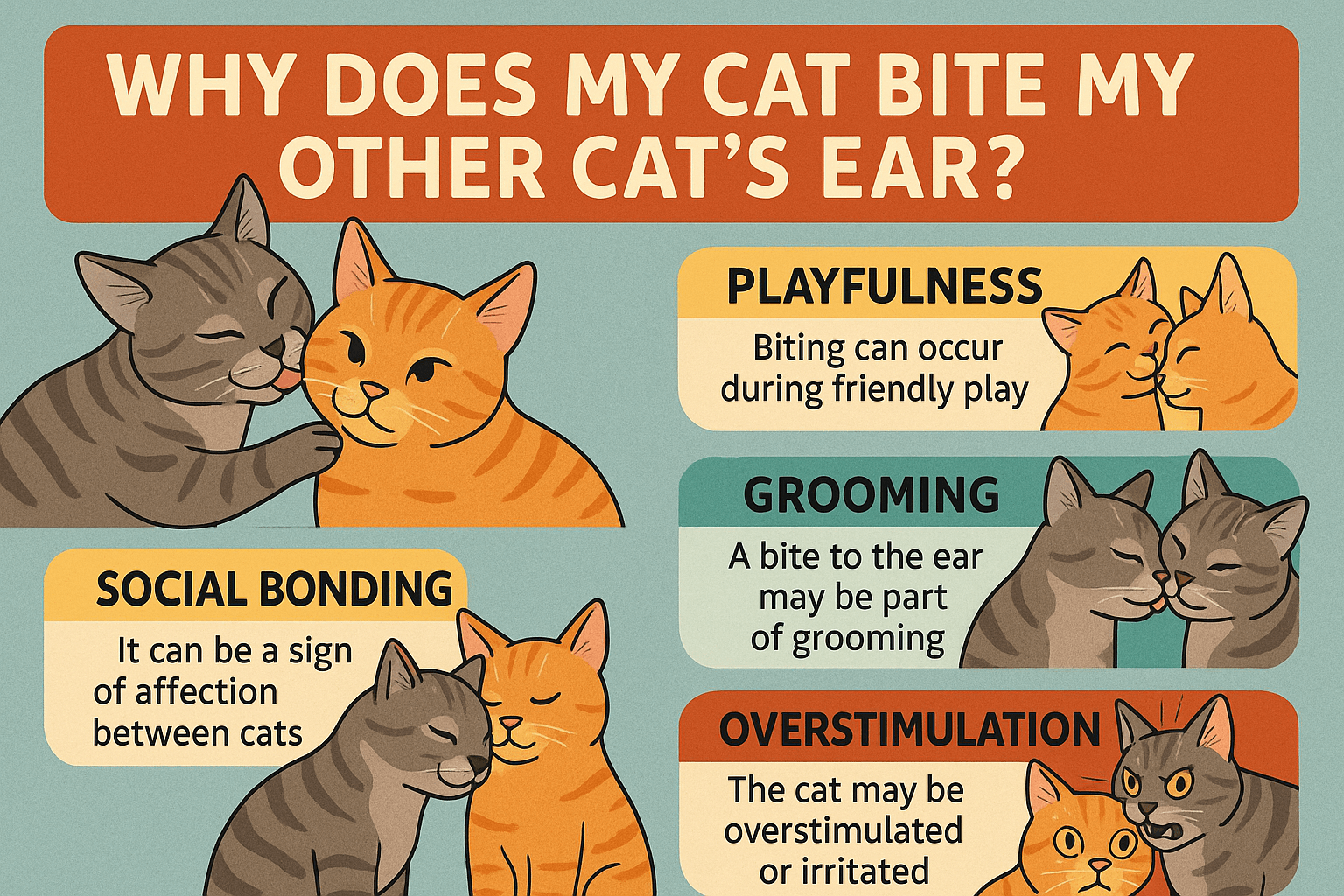 Why Does My Cat Bite My Other Cats Ear? Best 7 Expert Tips!