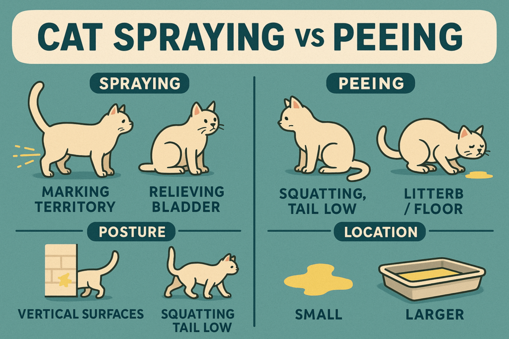 Cat Spraying vs. Peeing: Best 7 Expert Tips!
