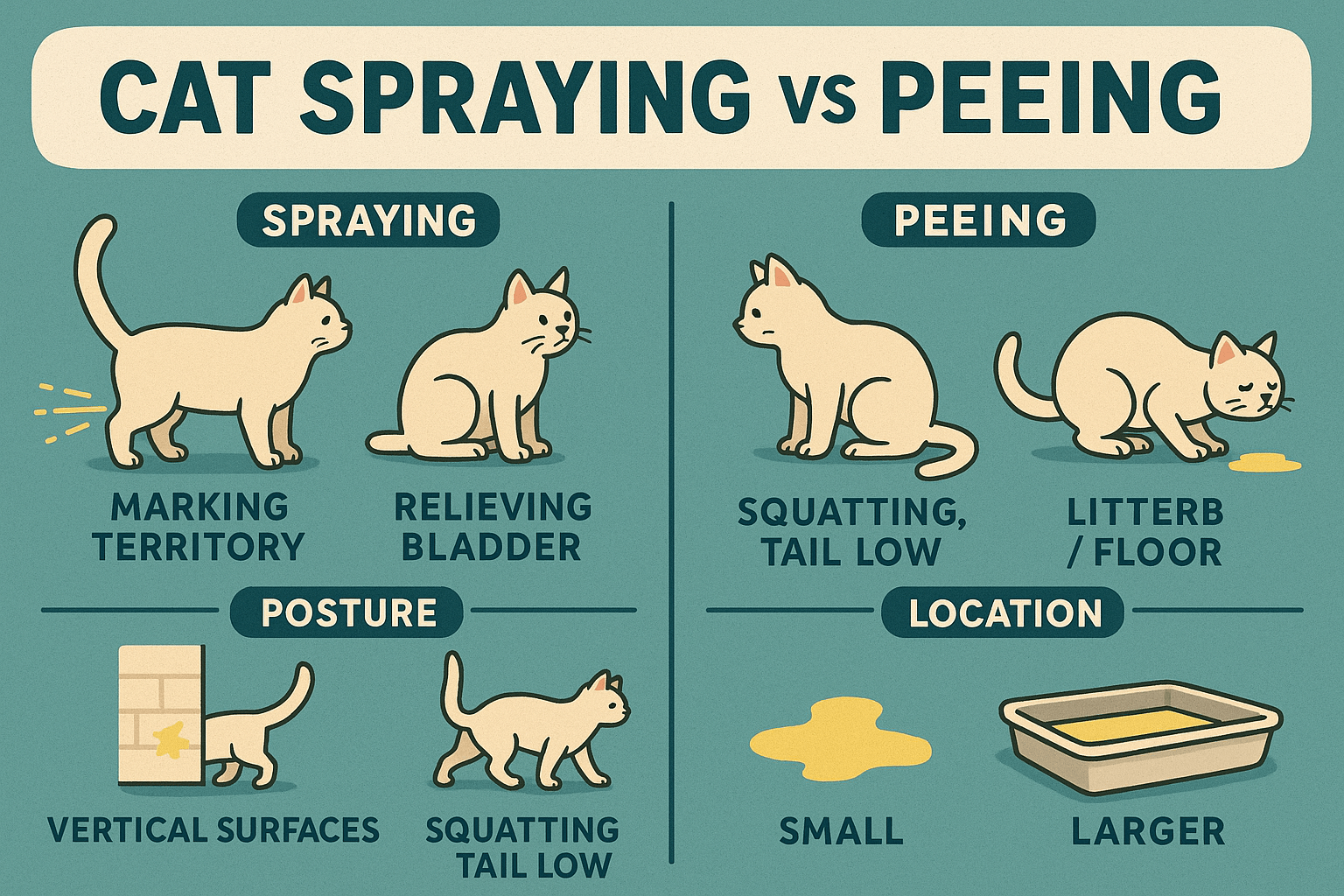 Cat Spraying vs Peeing: Best 7 Expert Tips!