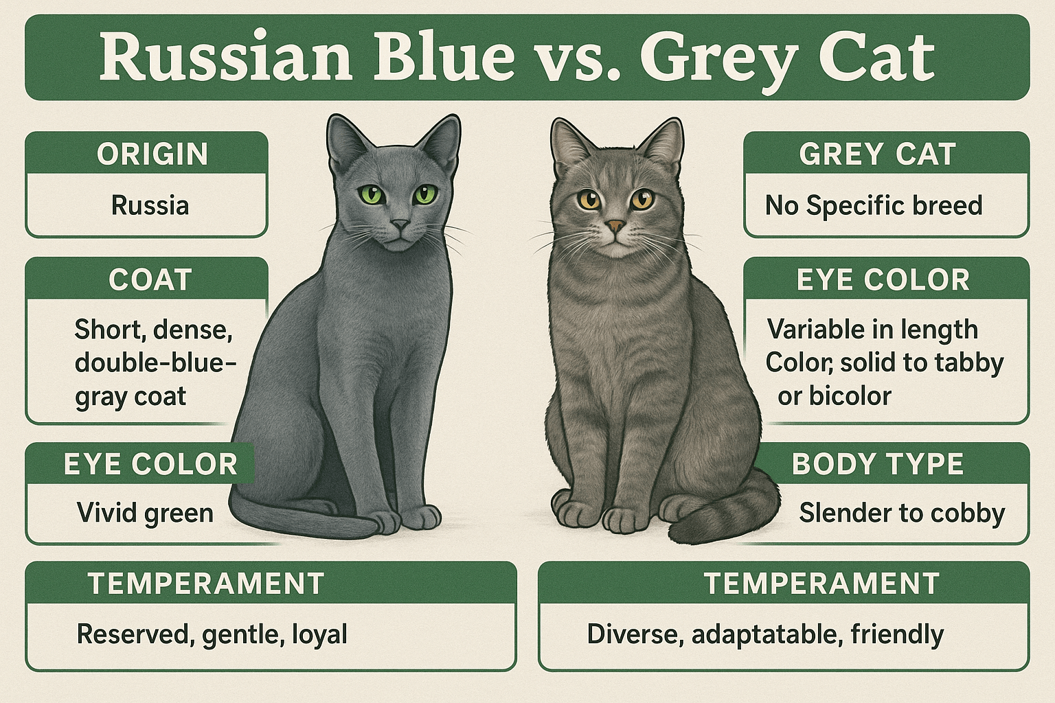 Russian Blue vs Grey Cat: Best 7 Expert Tips!