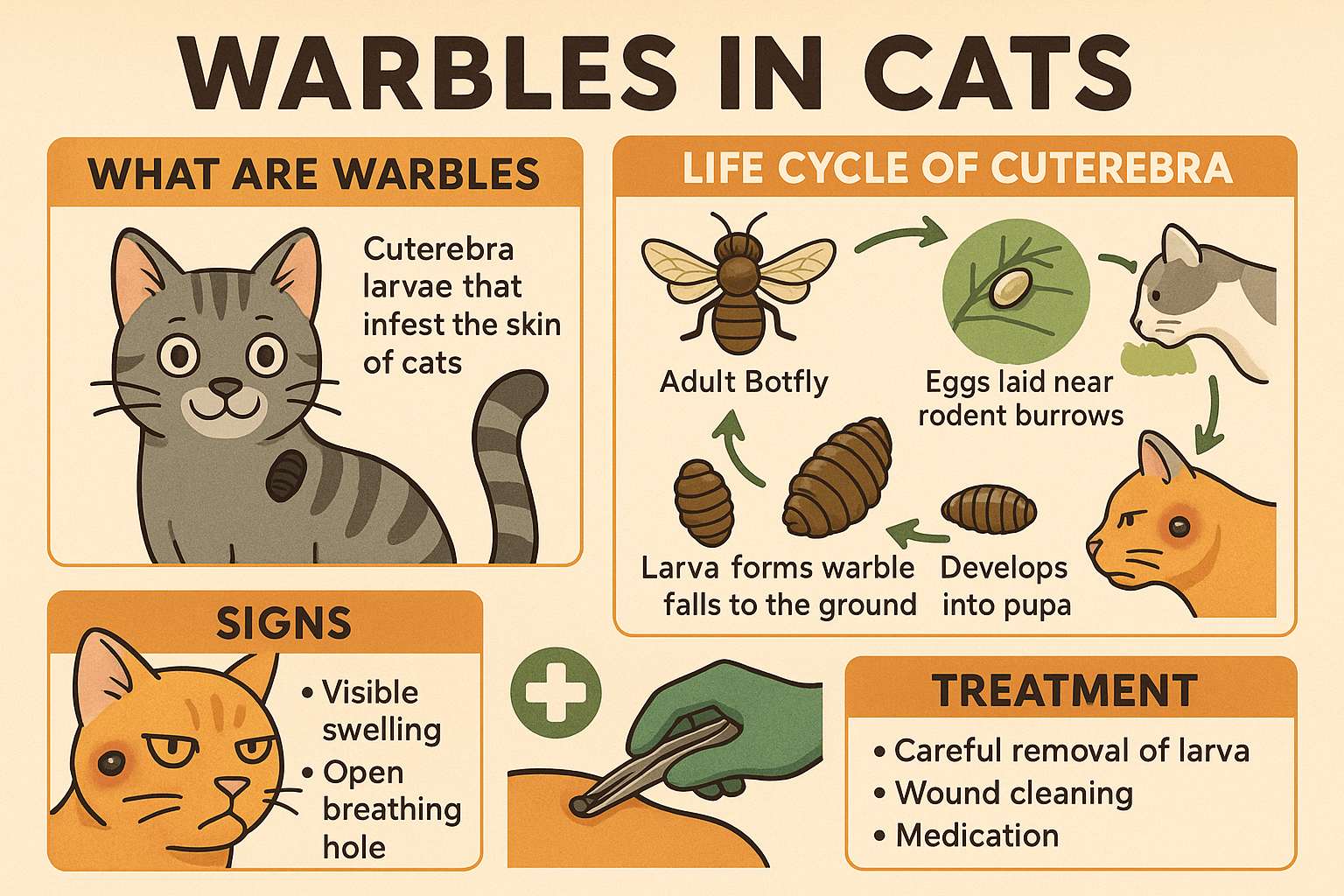 Warbles in Cats: Best 7 Expert Tips!