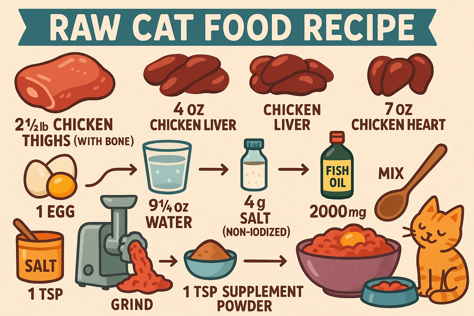 Raw Cat Food Recipe: Best 7 Expert Tips!