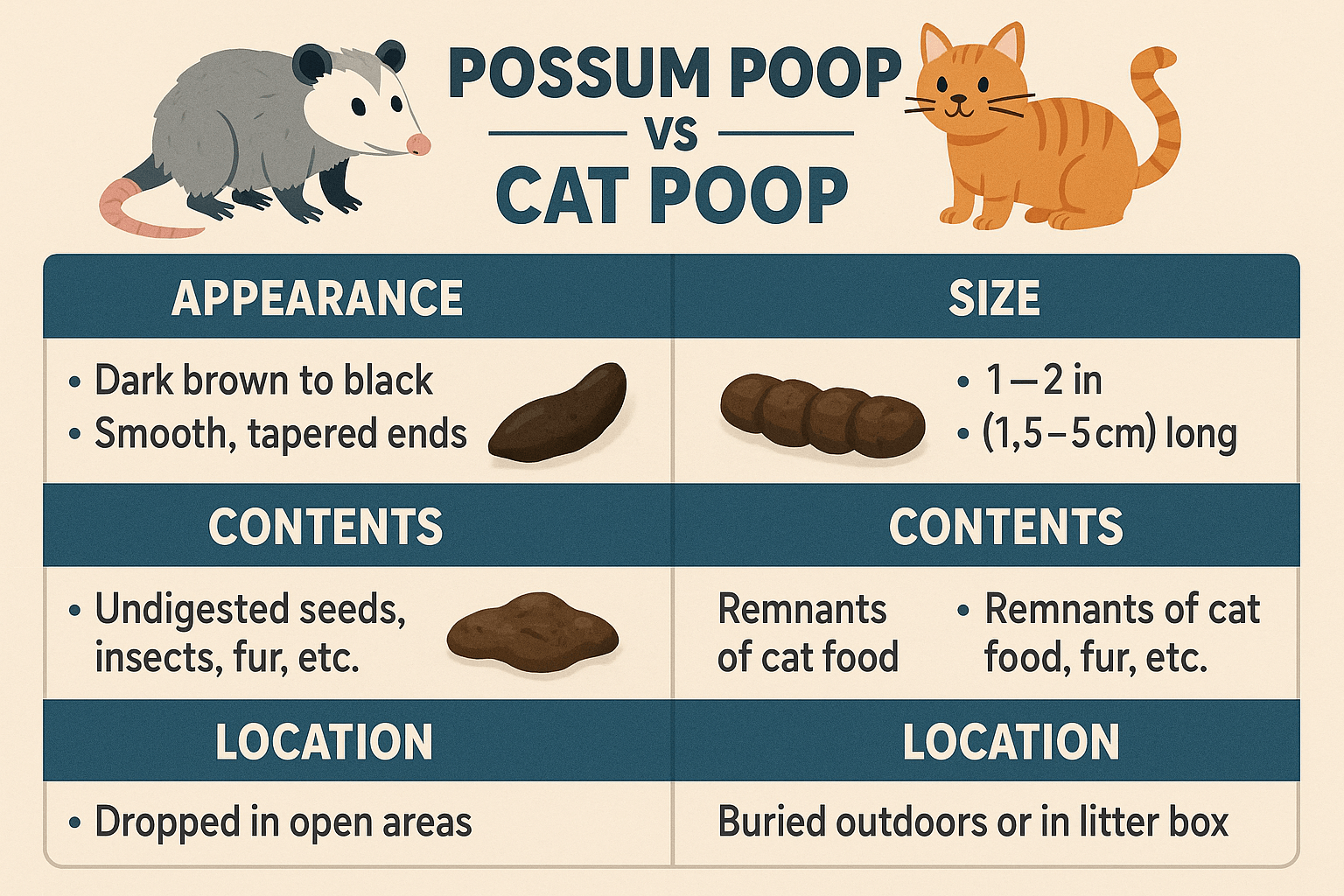 Possum Poop vs Cat Poop: Best 7 Expert Tips!