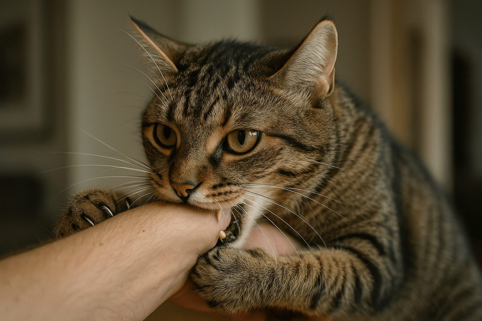My Cat Bites Me and Holds On: Best 7 Expert Tips!